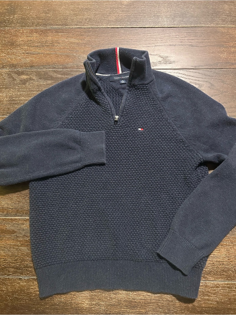 Tommy Hilfiger Men's Textured Quarter-Zip Sweater Size XS